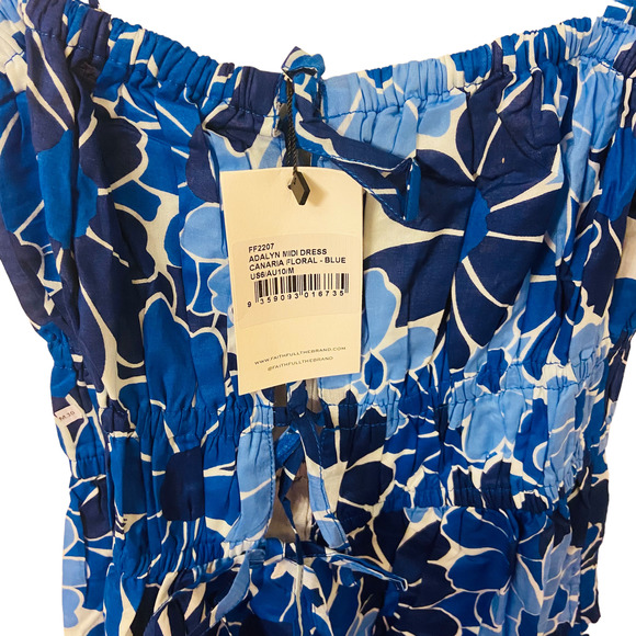 Faithfull the Brand Adalyn Floral Cotton Midi-Dress, MULTIPLE -- NWT - Picture 4 of 15